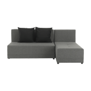 Rohová sedacia súprava, sivá/čierna, pravá, MEXX