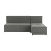 Rohová sedacia súprava, sivá/čierna, pravá, MEXX