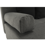 Rohová sedacia súprava, sivá/čierna, pravá, MEXX