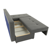 Rohová sedacia súprava, sivá/čierna, pravá, MEXX