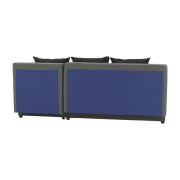 Rohová sedacia súprava, sivá/čierna, pravá, MEXX