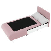 Rozkladacie kreslo, ružová/svetlosivá, KENY NEW