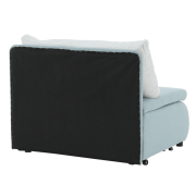 Rozkladacie kreslo, mentolová/krémová, KENY NEW