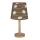 Stolná lampa, drevo/látka vzor listy, QENNY TYP 6 LT6026