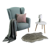 Príručný stolík, biela/drevo natural, TAVAS