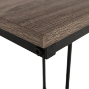 Príručný stolík, dub/čierna, KALA