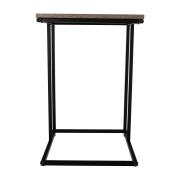 Príručný stolík, dub/čierna, KALA