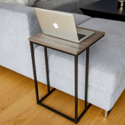 Príručný stolík, dub/čierna, KALA