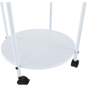 Príručný stolík s odkladacou táckou, biela, DERIN