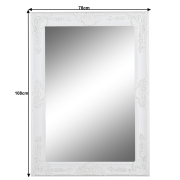 Zrkadlo, biely rám, MALKIA TYP 9