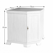 Rohová komoda KKN1, sosna andersen, KORA