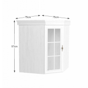 Vitrína, nadstavec, sosna andersen, KORA KNN1