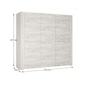 Skriňa Typ 22 3D, biela craft, ANGEL