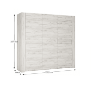 Spálňový komplet, (skriňa, posteľ 160x200, 2x nočný stolík), biela craft, ANGEL