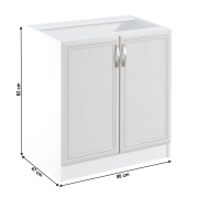 Dolná skrinka D80, biela/sosna Andersen, SICILIA