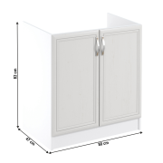 Drezová skrinka D80Z, biela/sosna Andersen, SICILIA