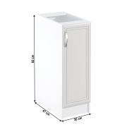 Dolná skrinka D30, pravá, biela/sosna Andersen, SICILIA