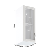 Horná skrinka G30S so sklom, ľavá, biela/sosna Andersen, SICILIA