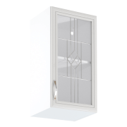 Horná skrinka G40S so sklom, pravá, biela/sosna Andersen, SICILIA