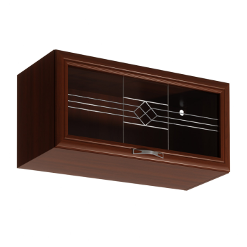 Horná skrinka G80KS so sklom, orech Milano, SICILIA