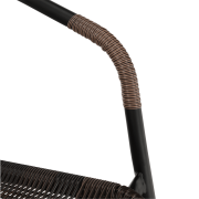 Stohovateľná stolička, hnedá/čierny kov, DOREN