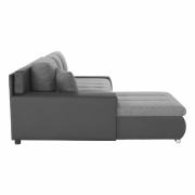 Rohová sedacia súprava, sivá, TRAMP