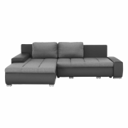 Rohová sedacia súprava, sivá, TRAMP