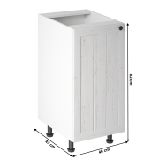 Dolná skrinka D40, ľavá, biela/sosna andersen, PROVANCE