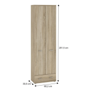 Skriňa, dub sonoma, MARIO NEW TYP A