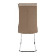 Jedálenská stolička, béžová/chróm, SALOMA NEW