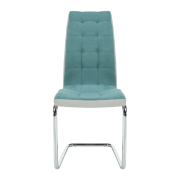 Jedálenská stolička, mentolová/sivá/chróm, SALOMA NEW