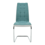 Jedálenská stolička, mentolová/sivá/chróm, SALOMA NEW
