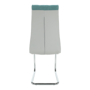 Jedálenská stolička, mentolová/sivá/chróm, SALOMA NEW