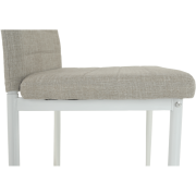 Stolička, béžová látka/biely kov, COLETA NOVA