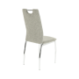 Jedálenská stolička, béžový melír/chróm, OLIVA NEW