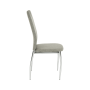 Jedálenská stolička, béžový melír/chróm, OLIVA NEW