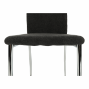 Jedálenská stolička, hnedosivá látka/chróm, OLIVA NEW