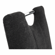 Jedálenská stolička, hnedosivá látka/chróm, OLIVA NEW