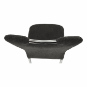 Jedálenská stolička, hnedosivá látka/chróm, OLIVA NEW