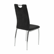 Jedálenská stolička, hnedosivá látka/chróm, OLIVA NEW