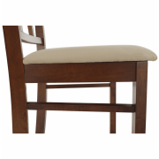 Jedálenská stolička, orech/béžová, OLEG NEW