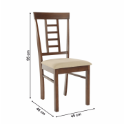 Jedálenská stolička, orech/béžová, OLEG NEW