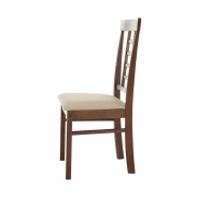 Jedálenská stolička, orech/béžová, OLEG NEW