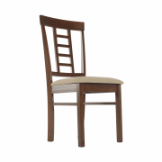 Jedálenská stolička, orech/béžová, OLEG NEW