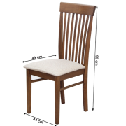 Stolička, orech/svetlohnedá látka, ASTRO NEW