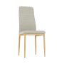 Stolička, béžová látka/buk, COLETA NOVA