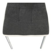 Jedálenská stolička, tmavosivá/biela, GERDA NEW