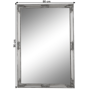 Zrkadlo, strieborný drevený rám, MALKIA TYP 11