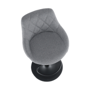 Barová stolička, látka sivá/čierna, TERKAN