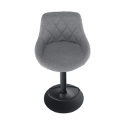 Barová stolička, látka sivá/čierna, TERKAN